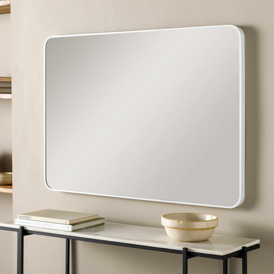 Sustinente White Carved Mirror-1