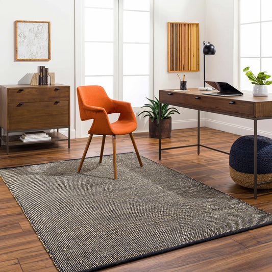 Byrne Black Jute Rug-0